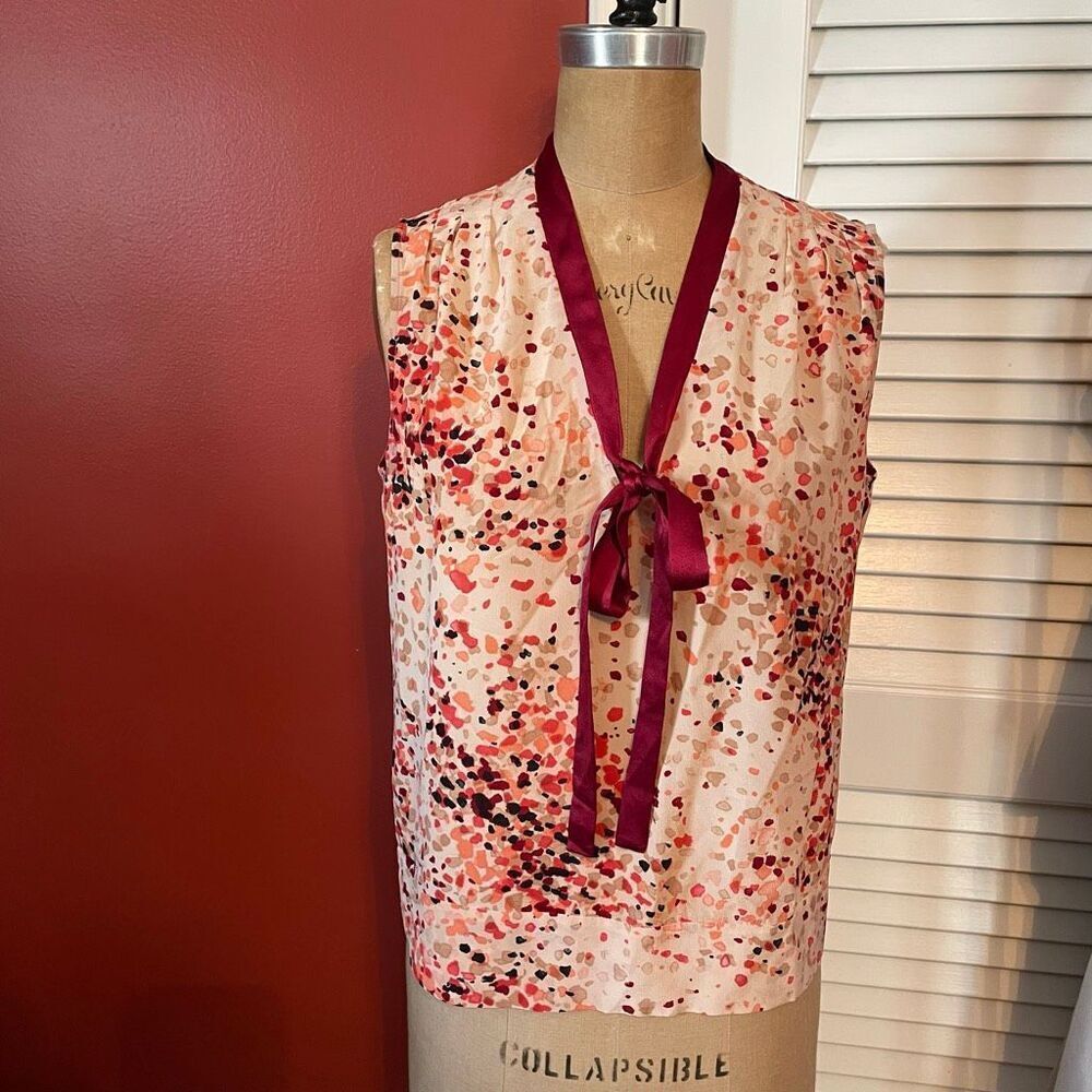 MAXMARA | sleeveless silk multicolor blouse 8